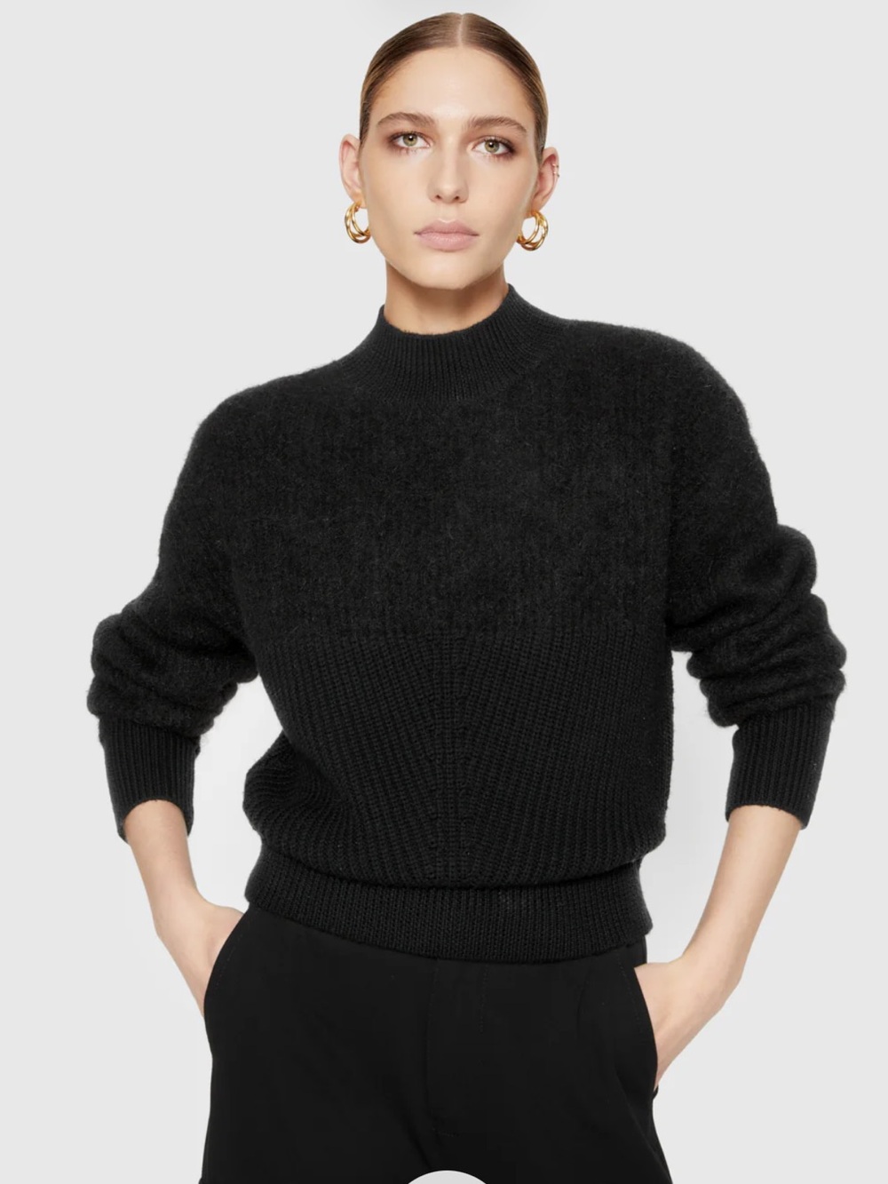 Rebecca Minkhoff Priscilla Two-Texture Sweater, sz XL